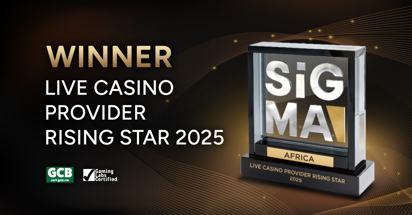 "Estrela em Ascensão no Fornecedor de Casino ao Vivo" nos SiGMA Africa Awards 2025