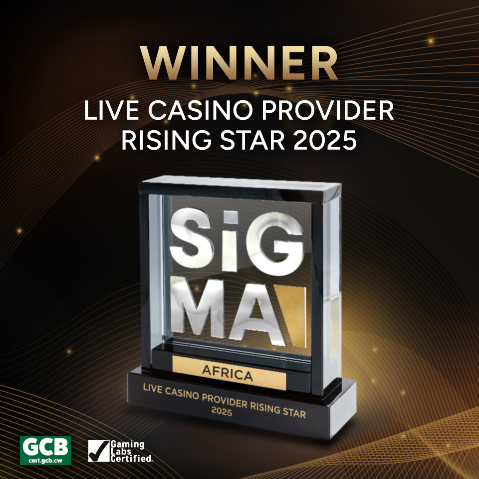 "Estrela em Ascensão no Fornecedor de Casino ao Vivo" nos SiGMA Africa Awards 2025