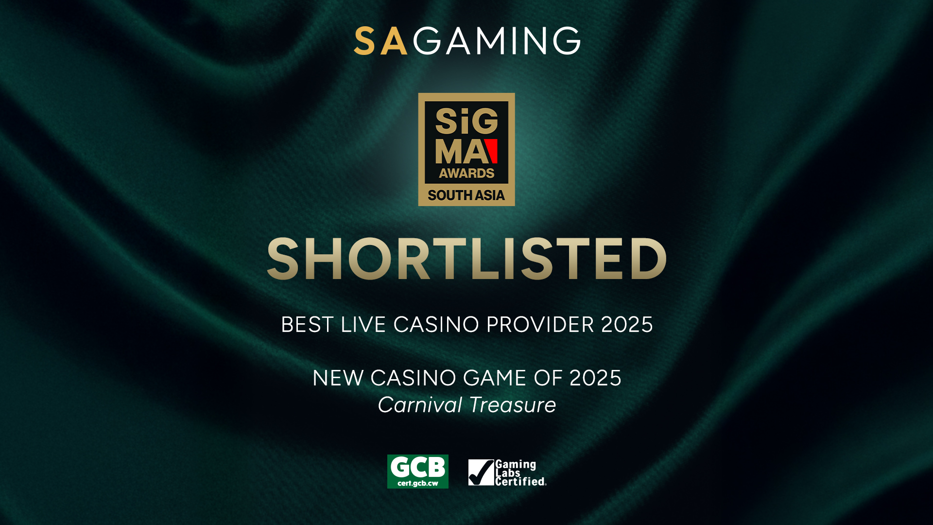 SA Gaming shortlisted for two categories at SiGMA South Asia Awards 2025